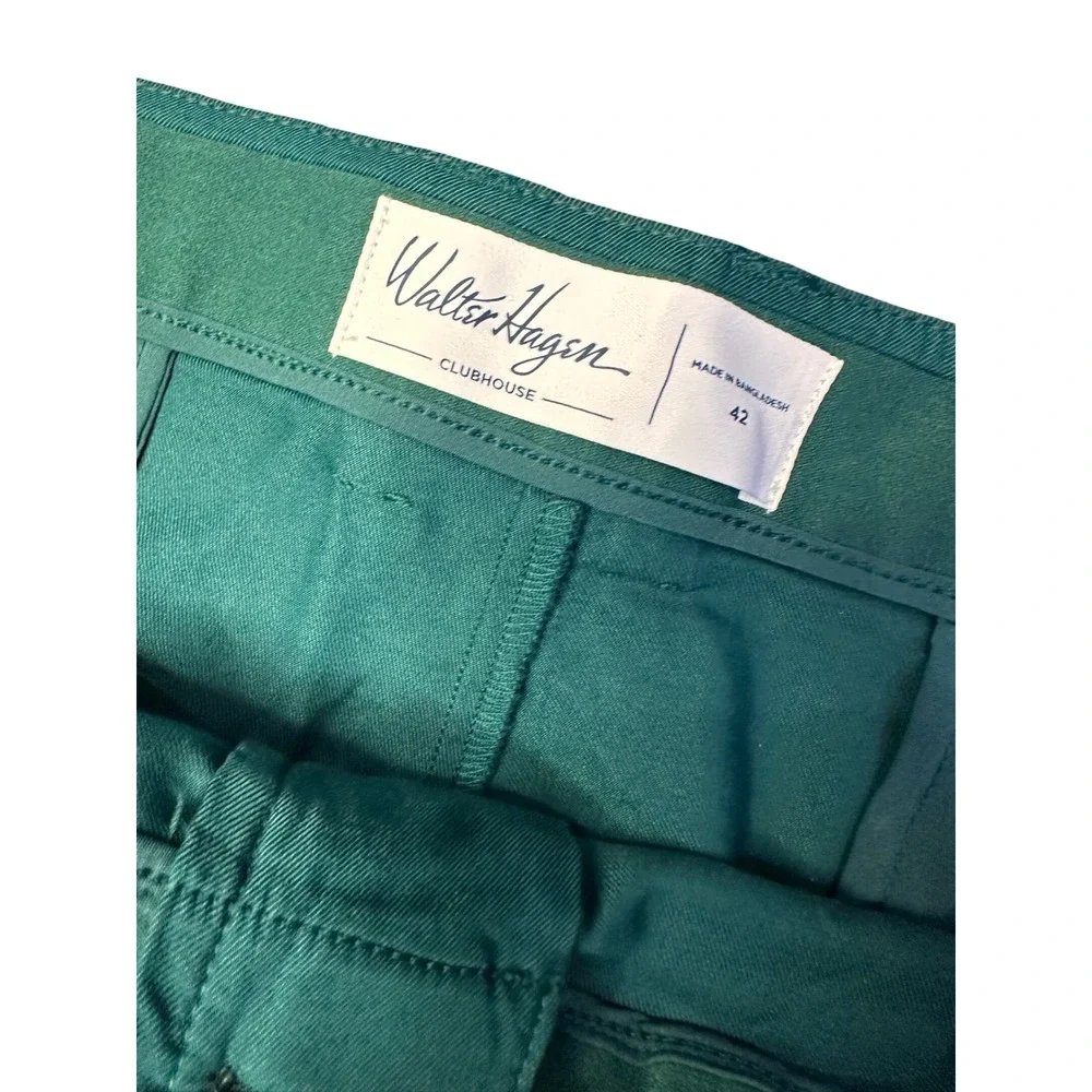 Walter Hagen Clubhouse Chino Shorts Mens 42 Dark Green 8in Inseam‎ MGA14213 NEW